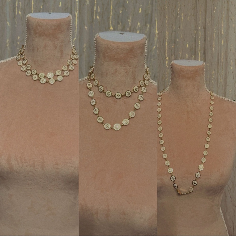 Tory Burch Coin Mother of Pearl Necklace